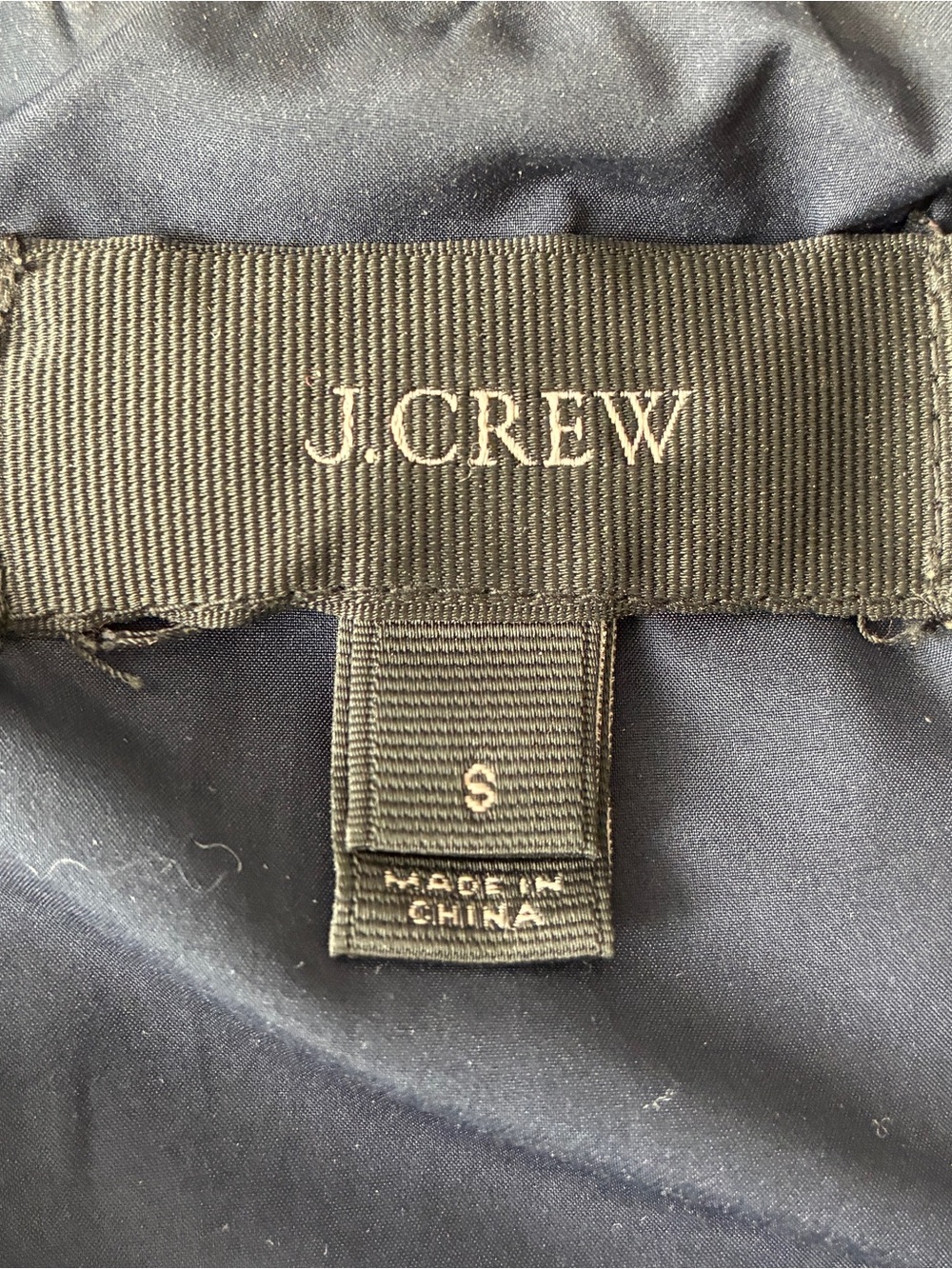 J. Crew Navy ‘Excursion’ Quilted Down Puffer Vest With Gold Hardware. Size S - Picture 3 of 6